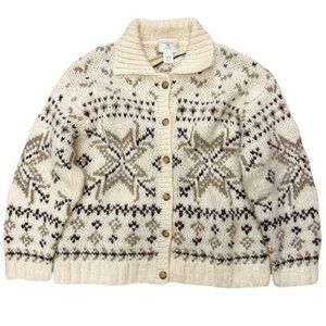 Vintage Susan Bristol Wool Blend Hand Knit Oversized Cozy Cardigan Sweat…